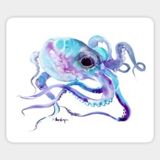 Turquoise Blue Purple OCtopus Sticker